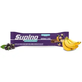 Barra de Frutas Supino Banana e Açaí Cobertura de Chocolate ao Leite 24g