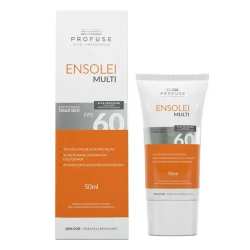 Protetor Solar Facial Profuse Ensolei Multi Fps60 Sem Cor 50ml