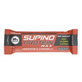 Barra de Proteína Supino Protein Max Castanha e Caramelo 46g