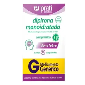 Dipirona Monoidratada 1g - 20 Comprimidos - Prati-Donaduzzi - Genérico