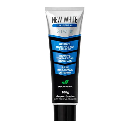 Gel Dental Clareador New White Carvão Ativado 100g