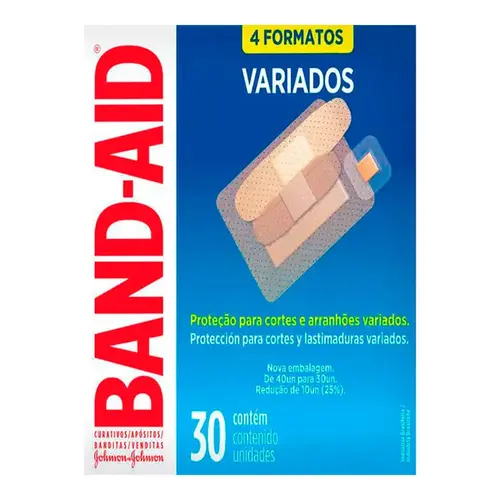 Curativo Band-Aid Transparente Variados 30 Unidades
