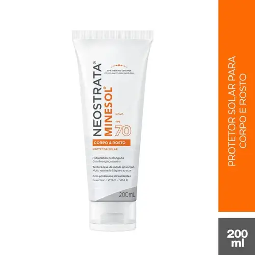 Protetor Solar Neostrata Minesol Corpo e Rosto FPS 70 Antioxidante 200ml