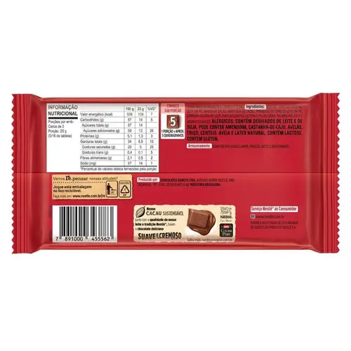 Chocolate Nestlé Suflair Aerado Ao Leite 80g