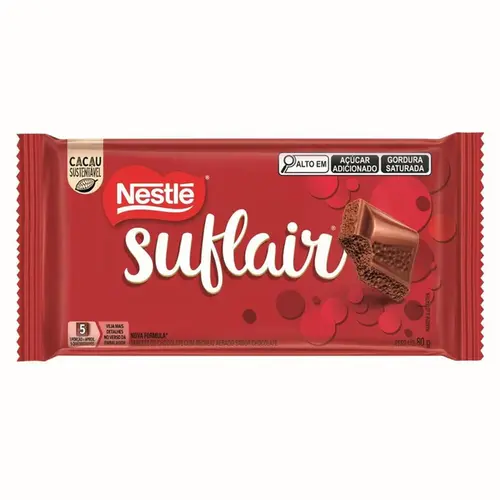 Chocolate Nestlé Suflair Aerado Ao Leite 80g