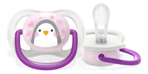 Chupeta Philips Avent Ultra Hair 0 a 6 Meses Menina Pinguim 1 Unidade