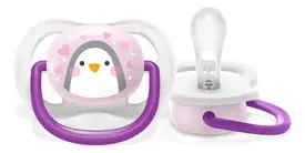 Chupeta Philips Avent Ultra Hair 0 a 6 Meses Menina Pinguim 1 Unidade