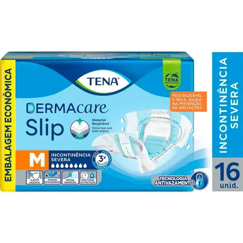 Fralda Geriatrica Tena Dermacare Slip M 16 Unidades