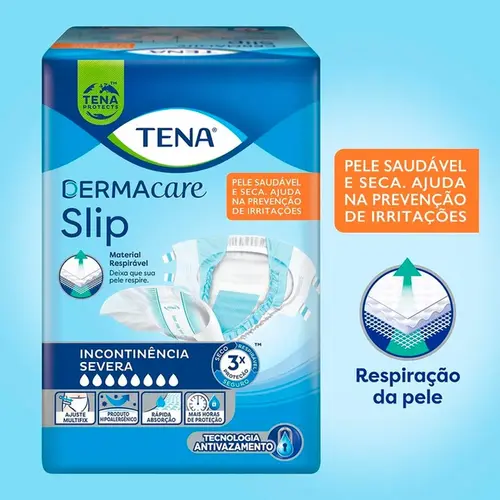 Fralda Geriatrica Tena Dermacare Slip M 16 Unidades