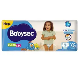 Fralda BabySec Galinha Pintadinha Ultra Sec Mega XG 30 Unidades
