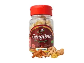 Gengibre da Natureza Cristalizado com Canela 40g