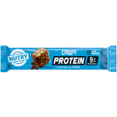 Barra de Proteína Nutry Crispy Protein Cookies & Cream 30g
