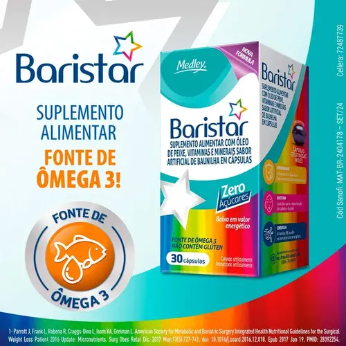 Polivitamínico Pós-Bariátrica Baristar 30 Cápsulas