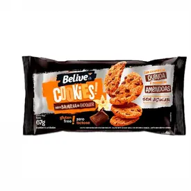 Cookies Belive Zero Açúcar Sabor Baunilha e Chocolate 67g