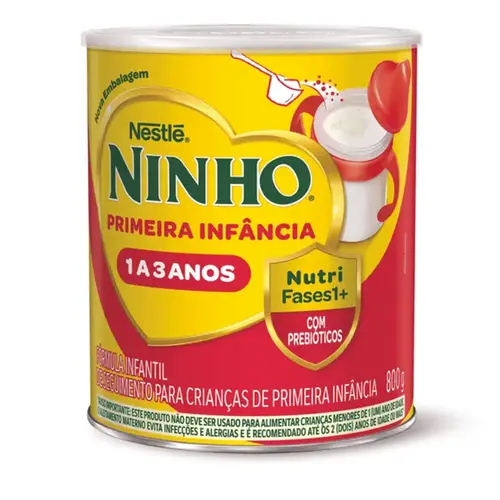 Fórmula Infantil Ninho Fases 1+ 800g - 1 a 3 Anos - Nestlé