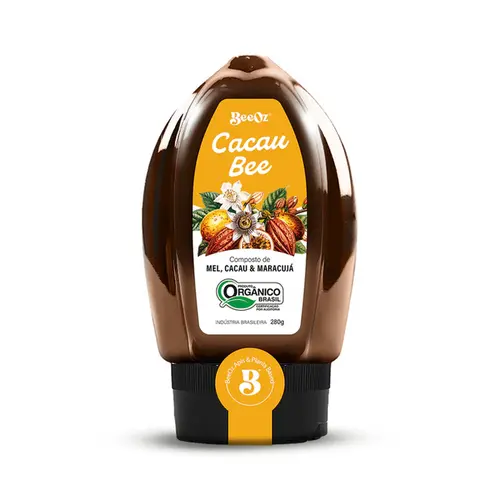 Mel Orgânico Cacau Bee com Cacau e Maracujá 280g