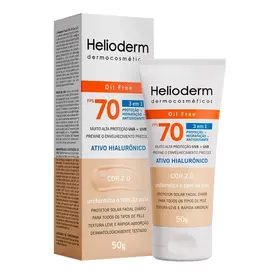 Protetor Solar Facial Helioderm Oil Free FPS70 Cor Bege Claro 50g