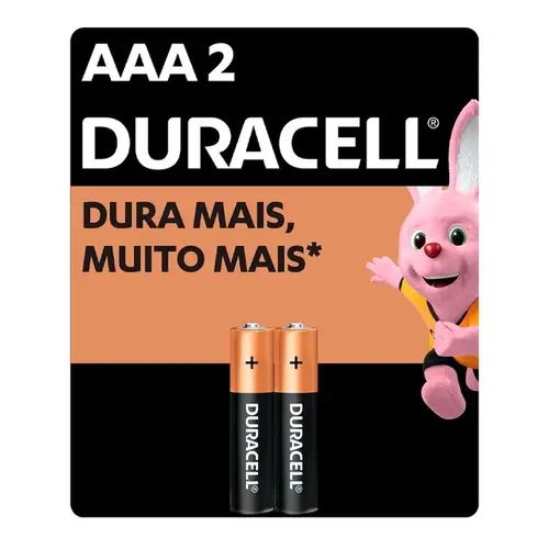 Pilha Duracell Palito AAA - 2 Unidades