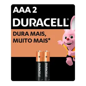 Pilha Duracell Palito AAA - 2 Unidades