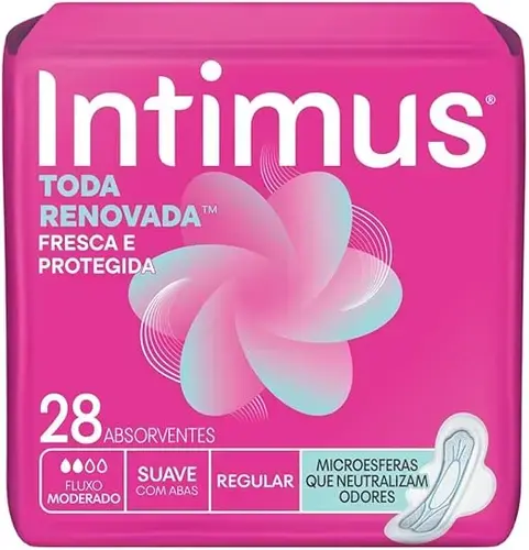 Absorvente Intimus Ultrafino Antibacteriana com Abas 28 Unidades