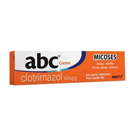 Antimicótico ABC Clotrimazol 10mg Creme 20g