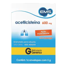 Acetilcisteina 600mg 16 Sachês - EMS - Genérico