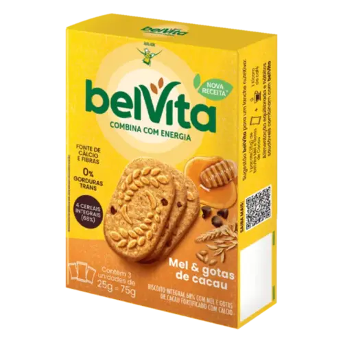 Biscoito Integral Belvita Mel e Cacau 75g