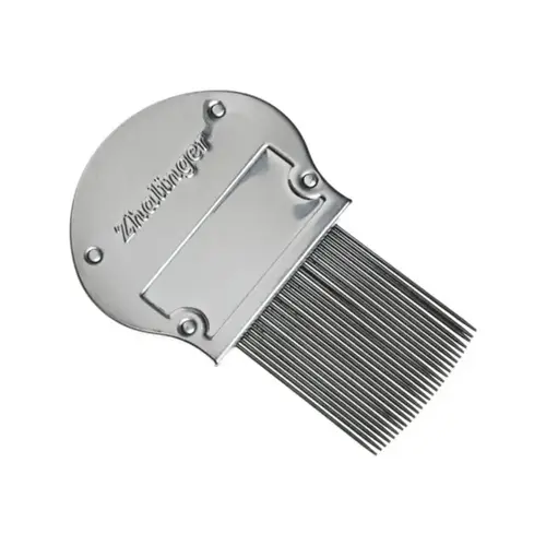 Pente Fino Aço Inox Extrator de Piolhos e Lêndeas - 1 Unidade - Zhalinger