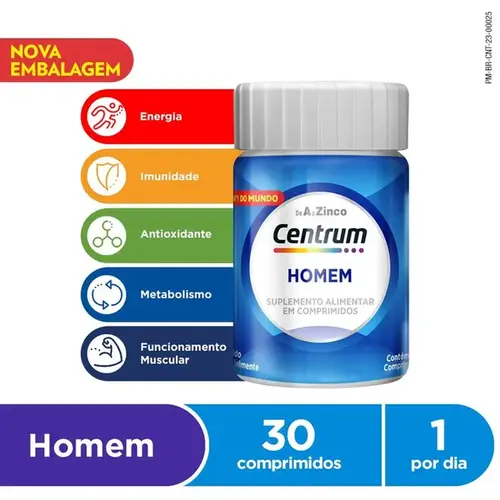 Suplemento Alimentar Centrum Homem 30 Comprimidos