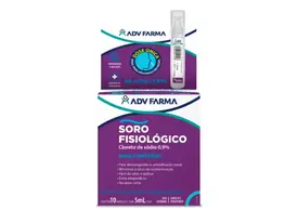 Soro Fisiológico 0,9% ADV Farma 5ml com 10 Ampolas