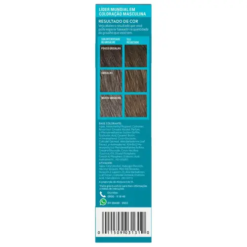 Tonalizante Masculino Grecin 5 Barba e Bigode Castanho