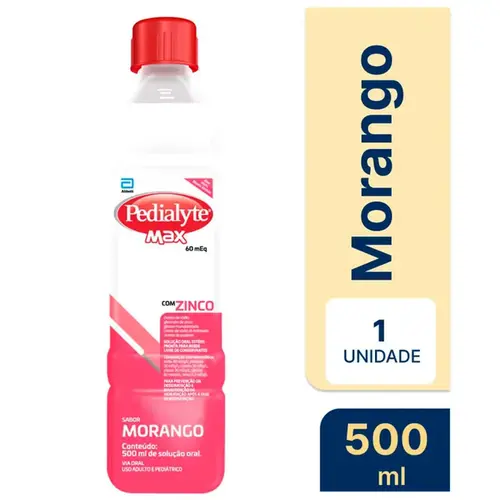 Pedialyte Max Sabor Morango 500ml