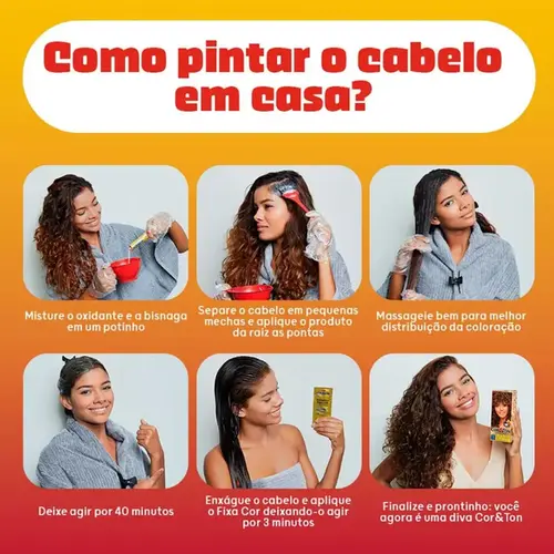 Tinta de Cabelo Permanente Cor&Ton Niely - 8.3 Louro Claro Dourado