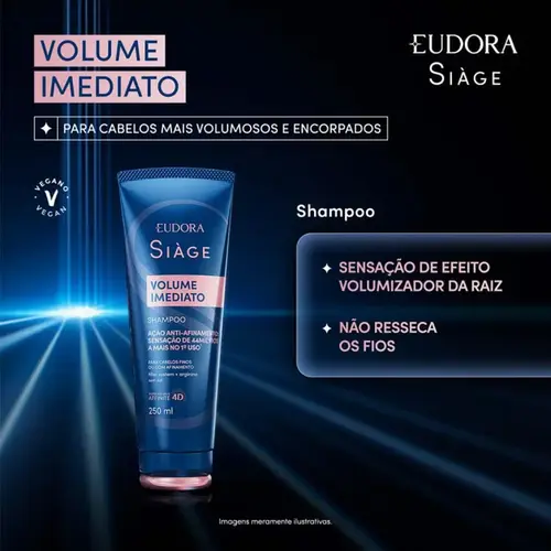 Shampoo Eudora Siàge Volume Imediato 250ml