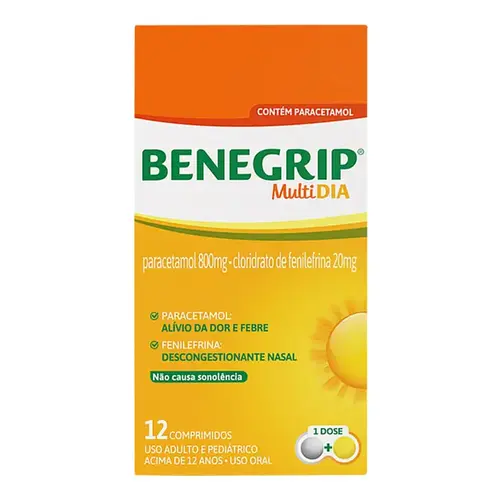 Benegrip Multi Dia 12 Comprimidos