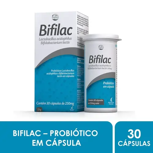 Bifilac com Probiótico 250mg 30 Cápsulas