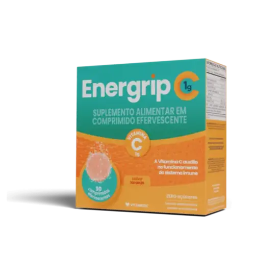 Vitamina C Efervescente Energrip C 1g Laranja 30 Comprimidos