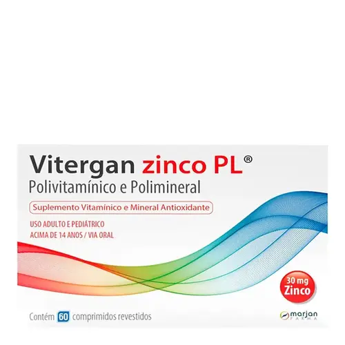 Vitergan Zinco PL 60 Comprimidos