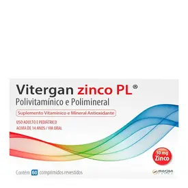 Vitergan Zinco PL 60 Comprimidos