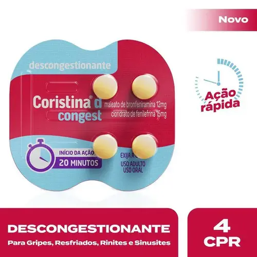 Coristina D Congest 12mg + 15mg - 12 Comprimidos