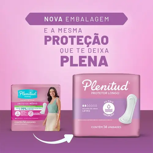 Protetor Diario Plenitud Femme para Incontinência Urinária 14 Unidades