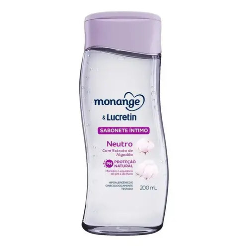 Sabonete Líquido Íntimo Monange & Lucretin Neutro 200ml