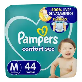 Fralda Pampers Confort Sec M 44 Unidades