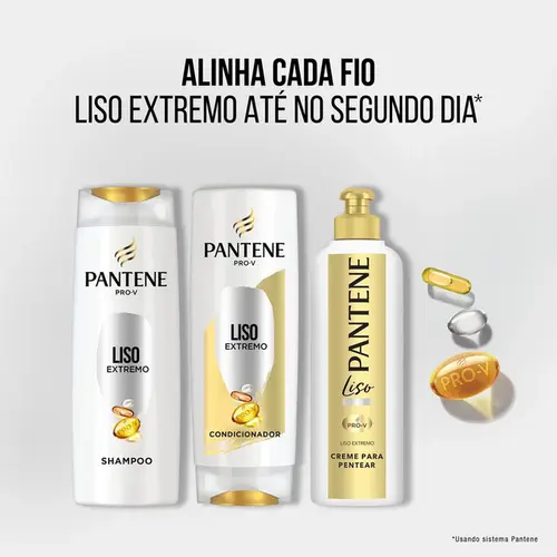 Kit Pantene Liso Extremo Shampoo 350ml + Condicionador 175ml