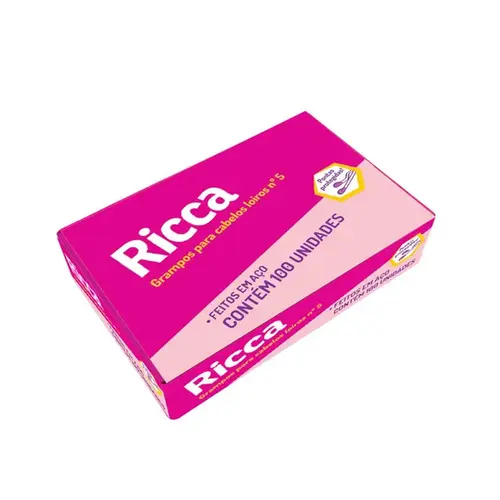 Grampo para Cabelo Loiros N°5 Ricca - 100 Unidades