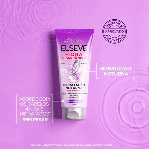 Creme de Tratamento Elseve Hidra Hialurônico Hidratação Noturna 200g - L'Oréal Paris