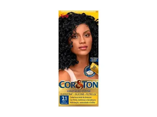 Tintura Cor&Ton Coloração Creme Preto Jabuticaba 2.1