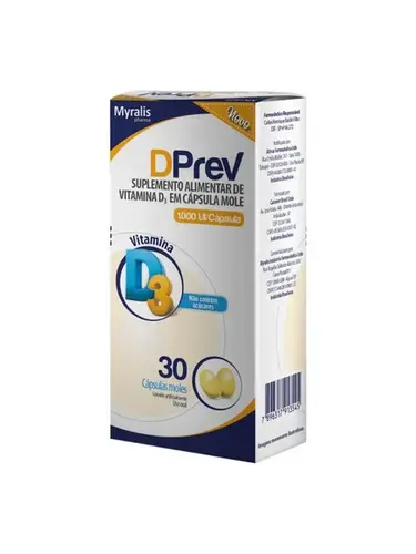 Vitamina D DPrev Todo Dia 1000Ui - 30 cápsulas