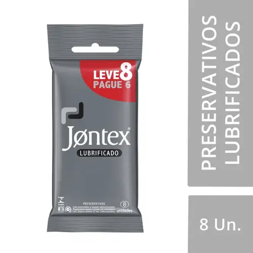 Preservativo Jontex Lubrificado 8 Unidades
