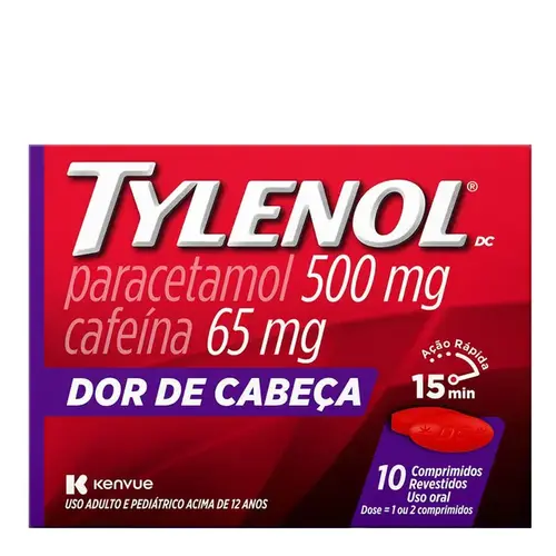 Tylenol DC 500mg + 65mg - 10 Comprimidos